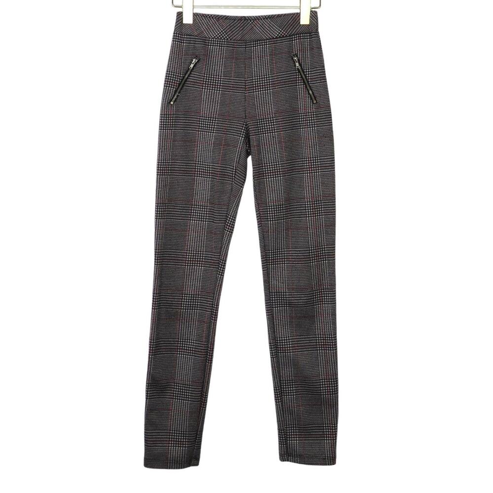 Joe B High Rise Plaid Houndstooth Leggings Formal Small Twee Corpcore